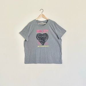 NEW Maurices Joan Jett & The Blackhearts Live Heart Gray T Shirt Women’s XXL